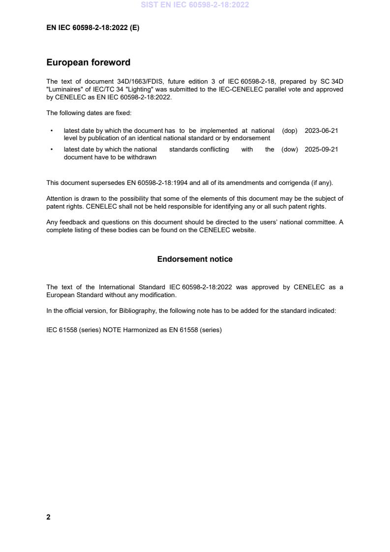 SIST EN IEC 60598-2-18:2022 SIST EN IEC 60598-2-18:2022 - Page 4 preview