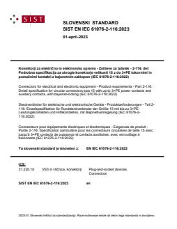 EN IEC 61076-2-116:2023 EN IEC 61076-2-116:2023 - Page 1 preview