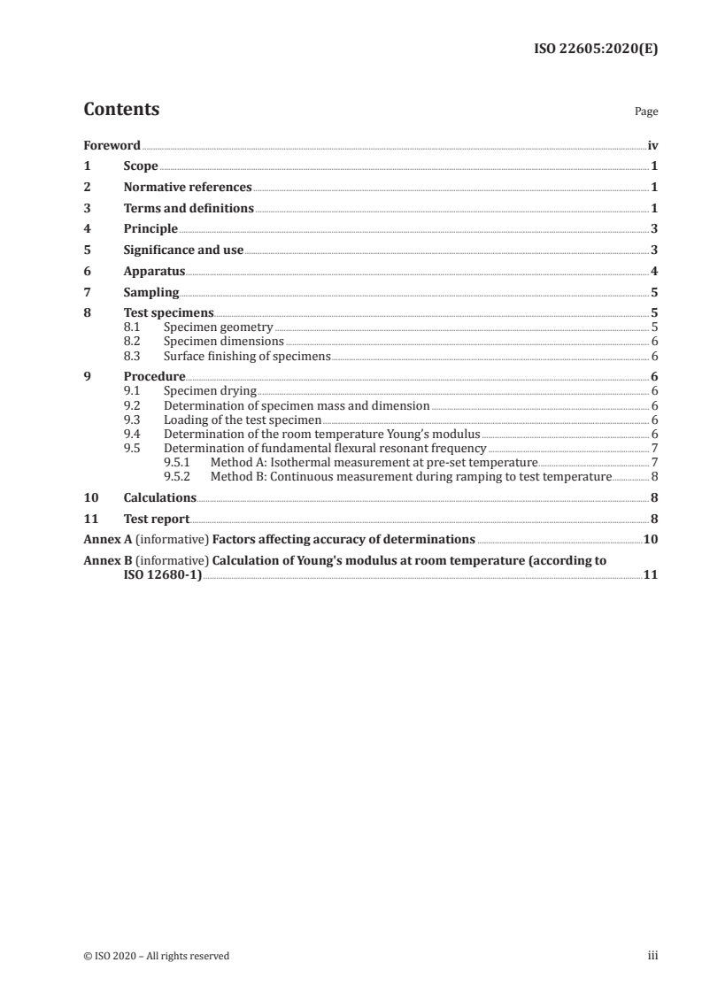 ISO 22605:2020 ISO 22605:2020 - Refractories — Determination of dynamic Young’s modulus (MOE) at elevated temperatures by impulse excitation of vibration
Released:8/17/2020