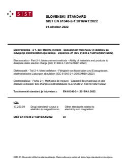 SIST EN 61340-2-1:2016/A1:2022 - Page 1 preview