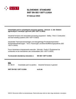 SIST EN ISO 13577-2:2024 - Page 1 preview