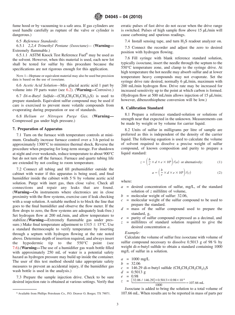 ASTM D4045-04(2010) - Standard Test Method for Sulfur in Petroleum Products by Hydrogenolysis and Rateometric Colorimetry