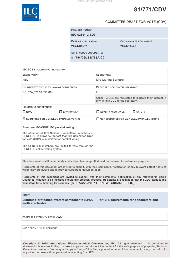 prEN IEC 62561-2:2024