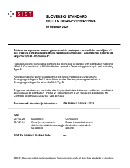 EN 50549-2:2019/A1:2024 - BARVE - Page 1 preview