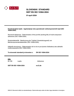 EN ISO 10364:2024 - BARVE - Page 1 preview