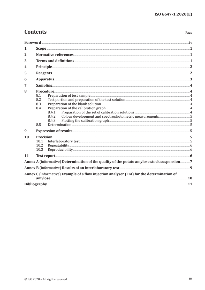 ISO 6647-1:2020 - Rice — Determination of amylose content — Part 1: Spectrophotometric method with a defatting procedure by methanol and with calibration solutions of potato amylose and waxy rice amylopectin
Released:7/14/2020