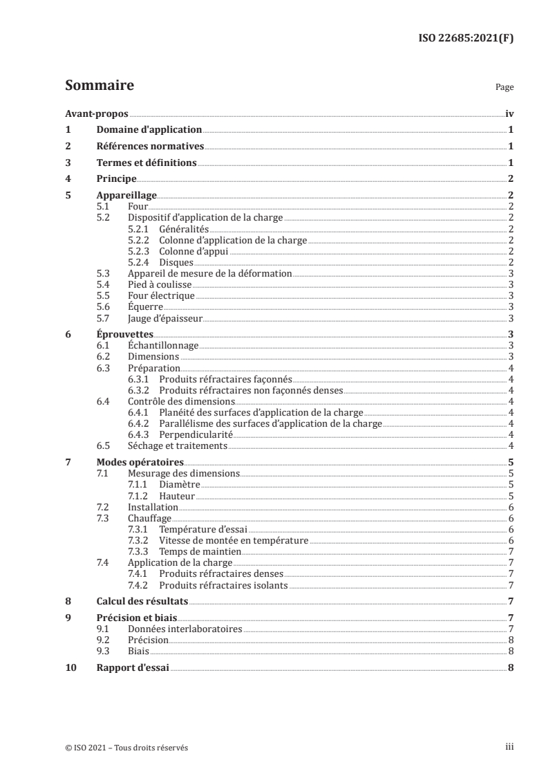 ISO 22685:2021 - Produits réfractaires — Détermination de la résistance à la compression à température élevée
Released:10/8/2021