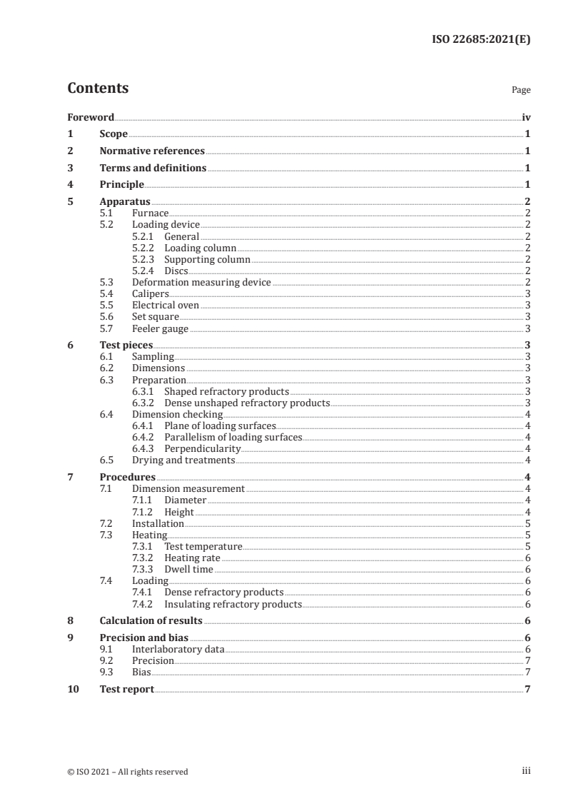 ISO 22685:2021 - Refractory products — Determination of compressive strength at elevated temperature
Released:10/8/2021