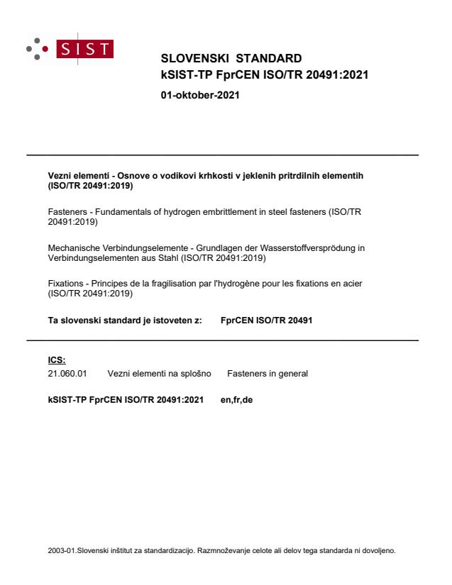kTP FprCEN ISO/TR 20491:2021
