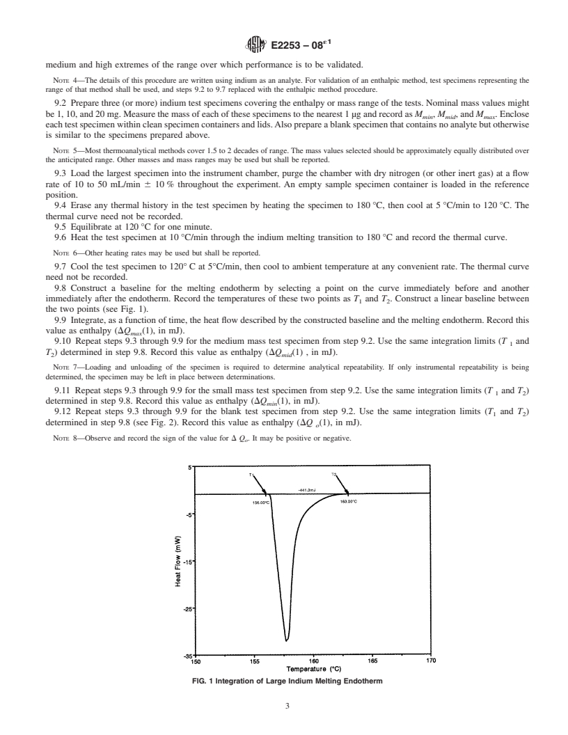 REDLINE ASTM E2253-08e1 - Standard Method for Enthalpy Measurement Validation of Differential Scanning Calorimeters