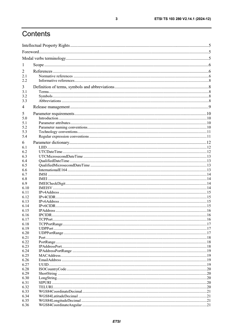 ETSI TS 103 280 V2.14.1 (2024-12) - Lawful Interception (LI); Dictionary for common parameters