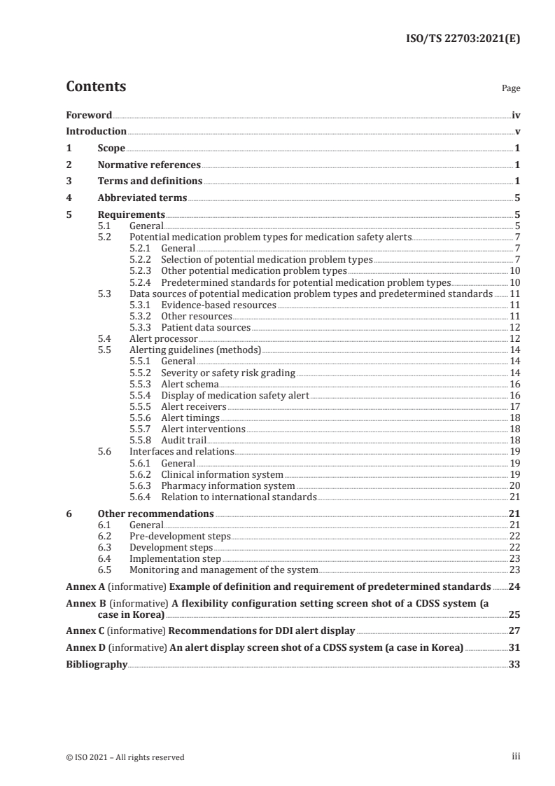 ISO/TS 22703:2021 - Health informatics — Requirements for medication safety alerts
Released:10/5/2021