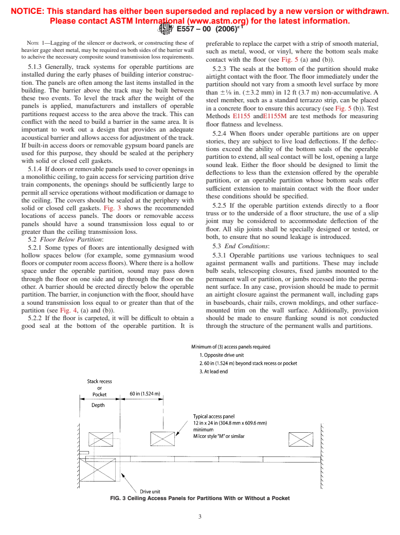 ASTM E557-00(2006)e1 - Standard Guide for The Installation of Operable Partitions