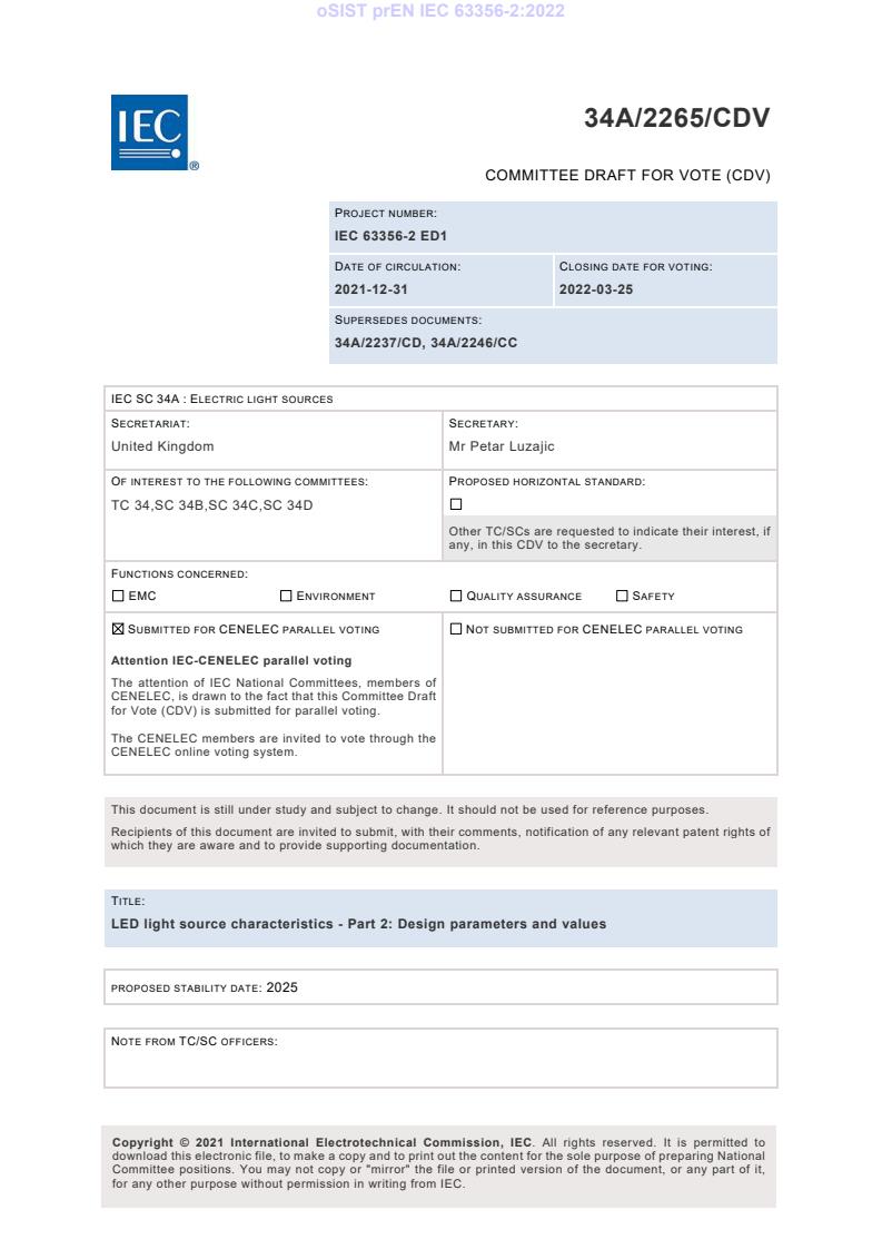 prEN IEC 63356-2:2022 - BARVE