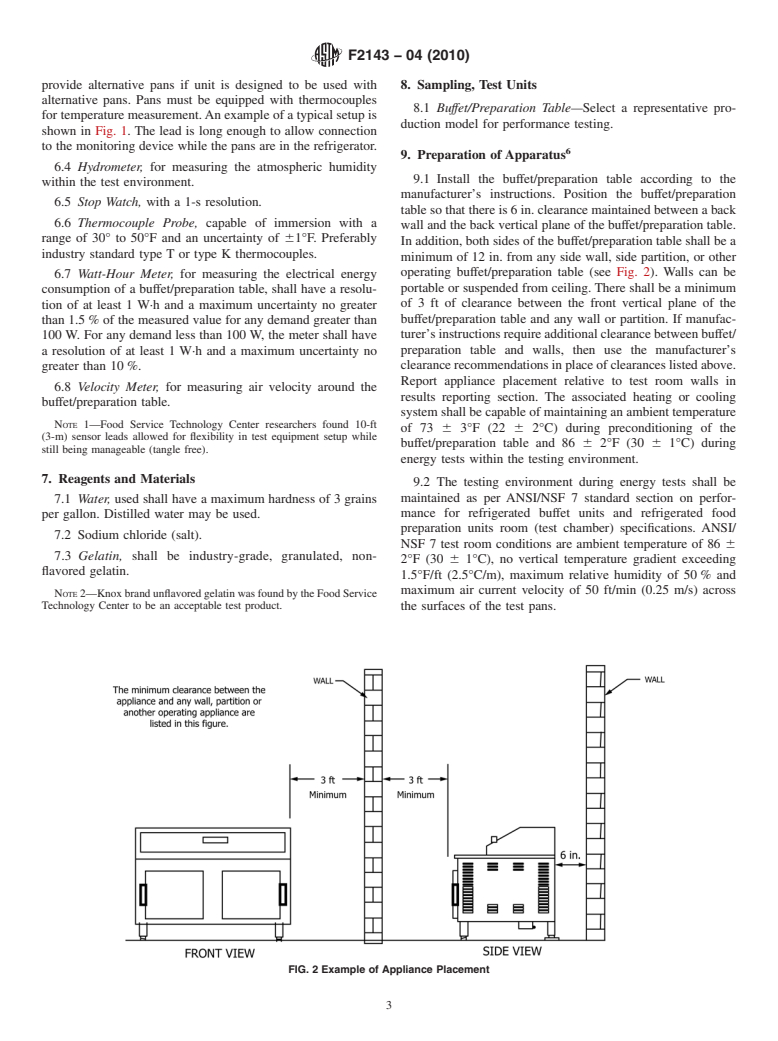 ASTM F2143-04(2010) - Standard Test Method for Performance of Refrigerated Buffet and Preparation Tables