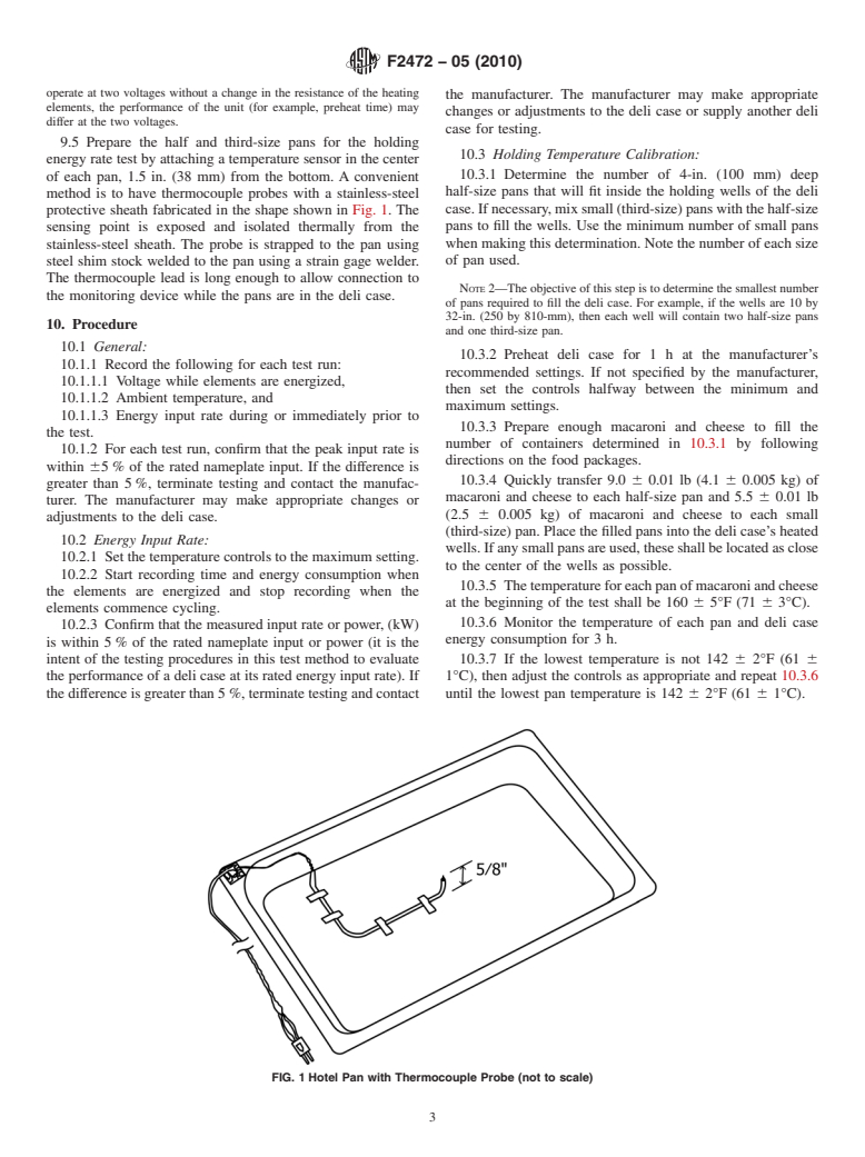 ASTM F2472-05(2010) - Standard Test Method for Performance of Staff-Serve Hot Deli Cases