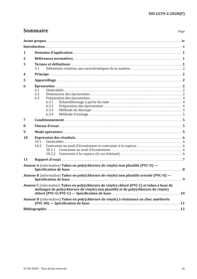 ISO 6259-2:2020 ISO 6259-2:2020 - Tubes en matières thermoplastiques — Détermination des caractéristiques en traction — Partie 2: Tubes en poly(chlorure de vinyle) non plastifié (PVC-U), poly(chlorure de vinyle) non plastifié orienté (PVC-O), poly(chlorure de vinyle) chloré (PVC-C) et poly(chlorure de vinyle) à résistance au choc améliorée (PVC-HI)
Released:9/16/2020