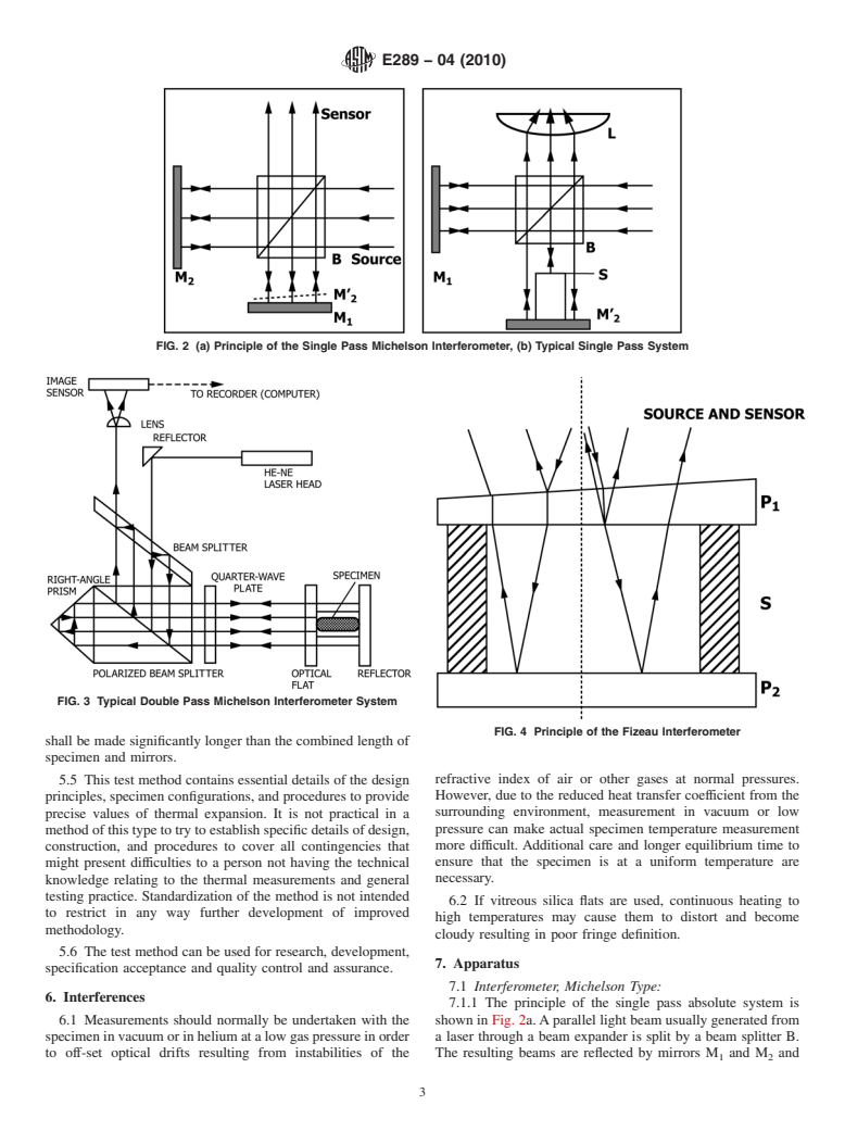 ASTM E289-04(2010) - Standard Test Method for Linear Thermal Expansion of Rigid Solids with Interferometry