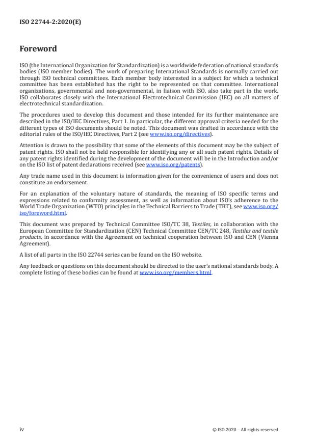 ISO 22744-2:2020 ISO 22744-2:2020 - Textiles and textile products -- Determination of organotin compounds - Page 4 preview