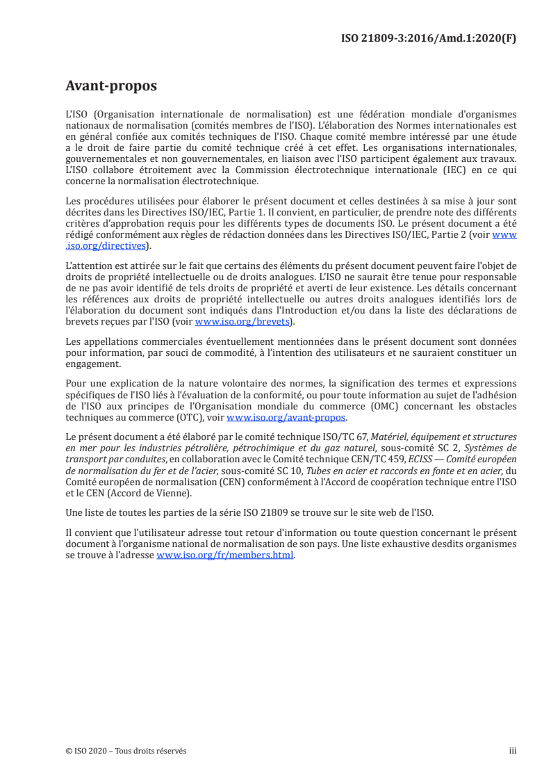 ISO 21809-3:2016/Amd 1:2020 ISO 21809-3:2016/Amd 1:2020 - Industries du pétrole et du gaz naturel — Revêtements externes des conduites enterrées ou immergées utilisées dans les systèmes de transport par conduites — Partie 3: Revêtements des joints soudés sur site — Amendement 1: Introduction de systèmes de revêtement à support maillé
Released:5/7/2020