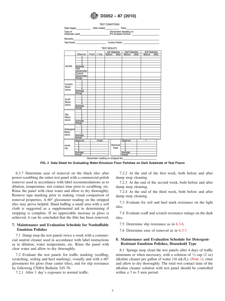 ASTM D3052-87(2010) - Standard Practice for Rating Water-Emulsion Floor Polishes