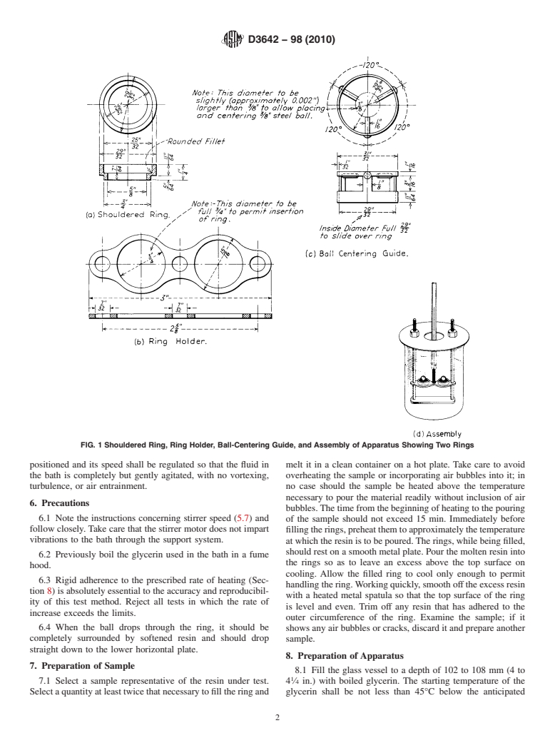 Determination of Softening Point of Bitumen using Ring-Ball Apparatus