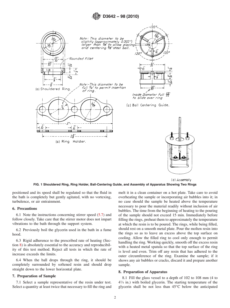 ASTM D3642-98(2010) - Standard Test Method for Softening Point of Certain Alkali-Soluble Resins