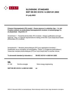 SIST EN IEC 61215-1-4:2021/A1:2022 - Page 1 preview