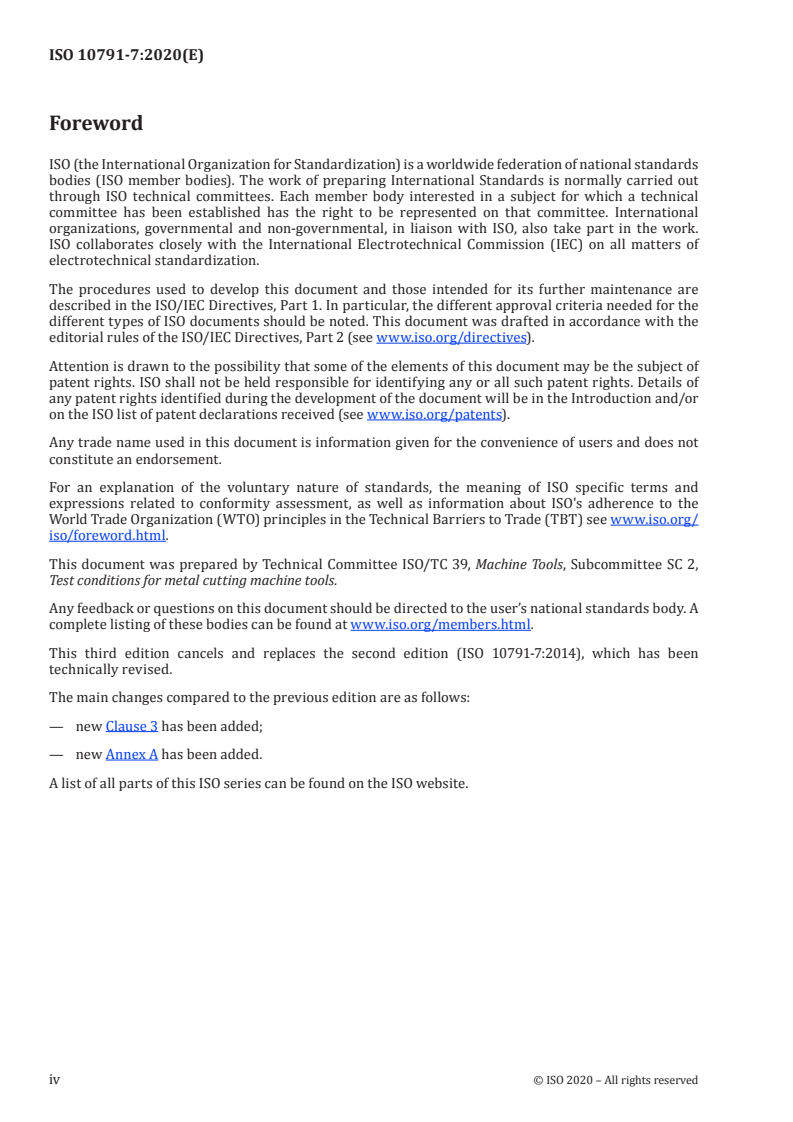 ISO 10791-7:2020 ISO 10791-7:2020 - Test conditions for machining centres — Part 7: Accuracy of finished test pieces
Released:1/29/2020 - Page 4 preview