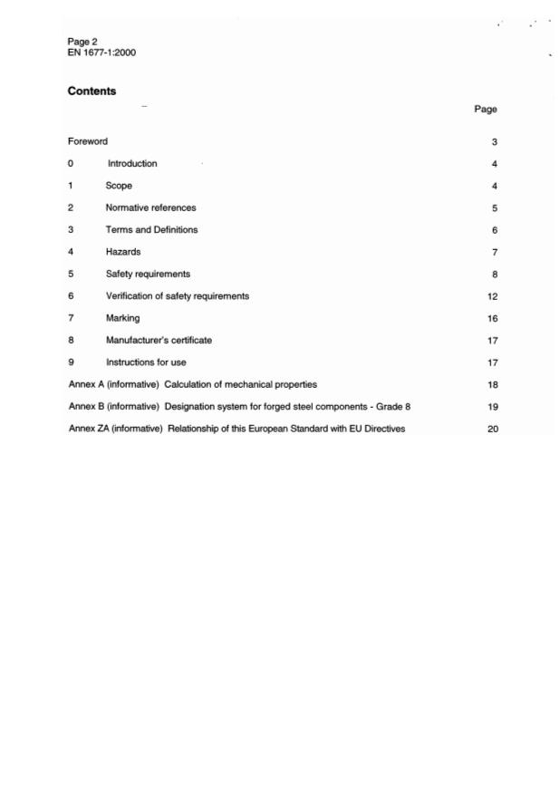EN 1677-1:2000 EN 1677-1:2001 - Page 4 preview