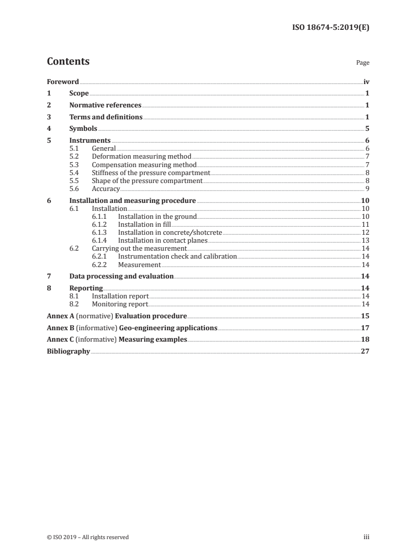 ISO 18674-5:2019 - Geotechnical investigation and testing — Geotechnical monitoring by field instrumentation — Part 5: Stress change measurements by total pressure cells (TPC)
Released:10/10/2019