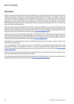 ISO 22753:2021 - Molecular biomarker analysis -- Method for the statistical evaluation of analytical results obtained in testing sub-sampled groups of genetically modified seeds and grains -- General requirements - Page 4 preview