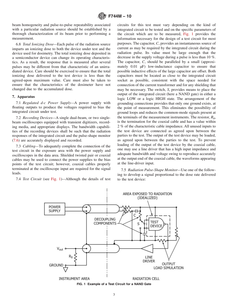 ASTM F744M-10 - Standard Test Method for Measuring Dose Rate Threshold for Upset of Digital Integrated Circuits [Metric]