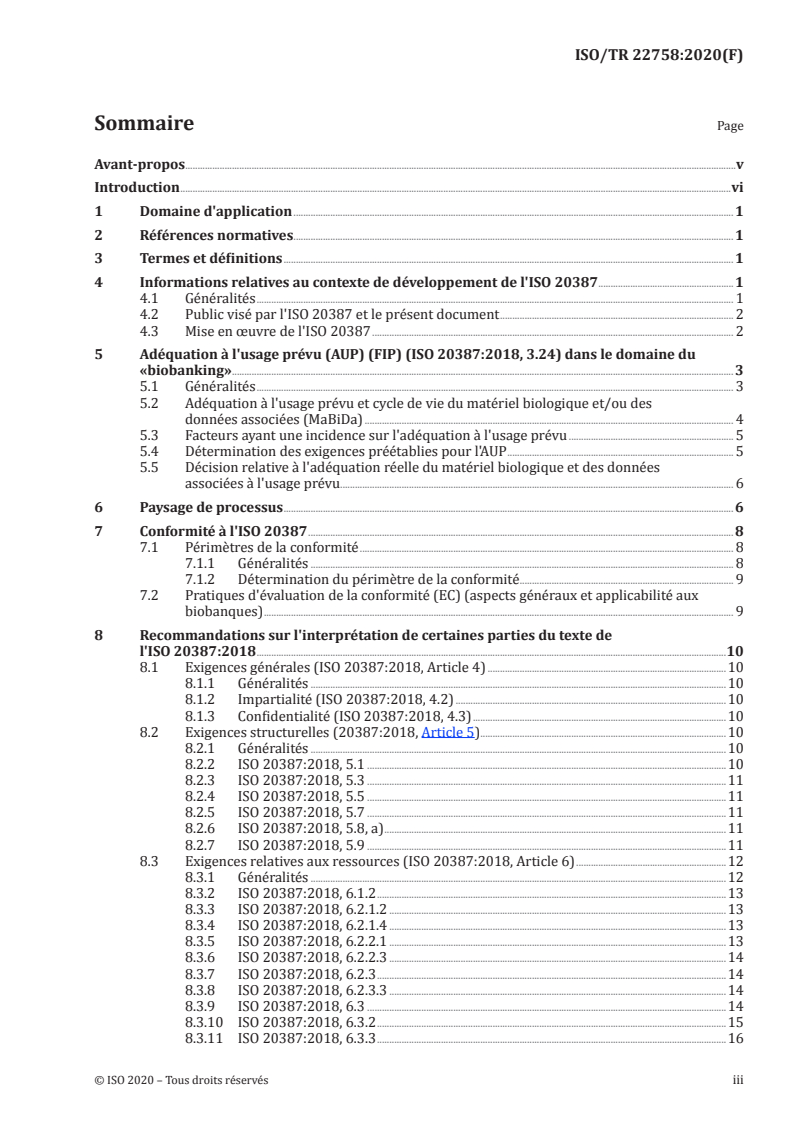 ISO/TR 22758:2020 - Biotechnologie — Biobanking — Guide de mise en oeuvre de l'ISO 20387
Released:6/15/2020