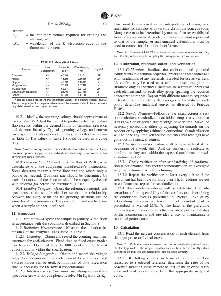 ASTM E572-94(2000)e1 - Standard Test Method for X-Ray Emission Spectrometric Analysis of Stainless Steel