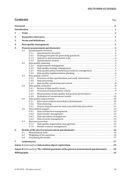 ISO/TS 8000-65:2020 ISO/TS 8000-65:2020 - Data quality — Part 65: Data quality management: Process measurement questionnaire
Released:6/25/2020 - Page 3 preview