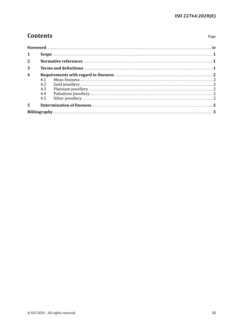 ISO 22764:2020 - Jewellery and precious metals — Fineness of solders used with precious metal jewellery alloys
Released:1/27/2020