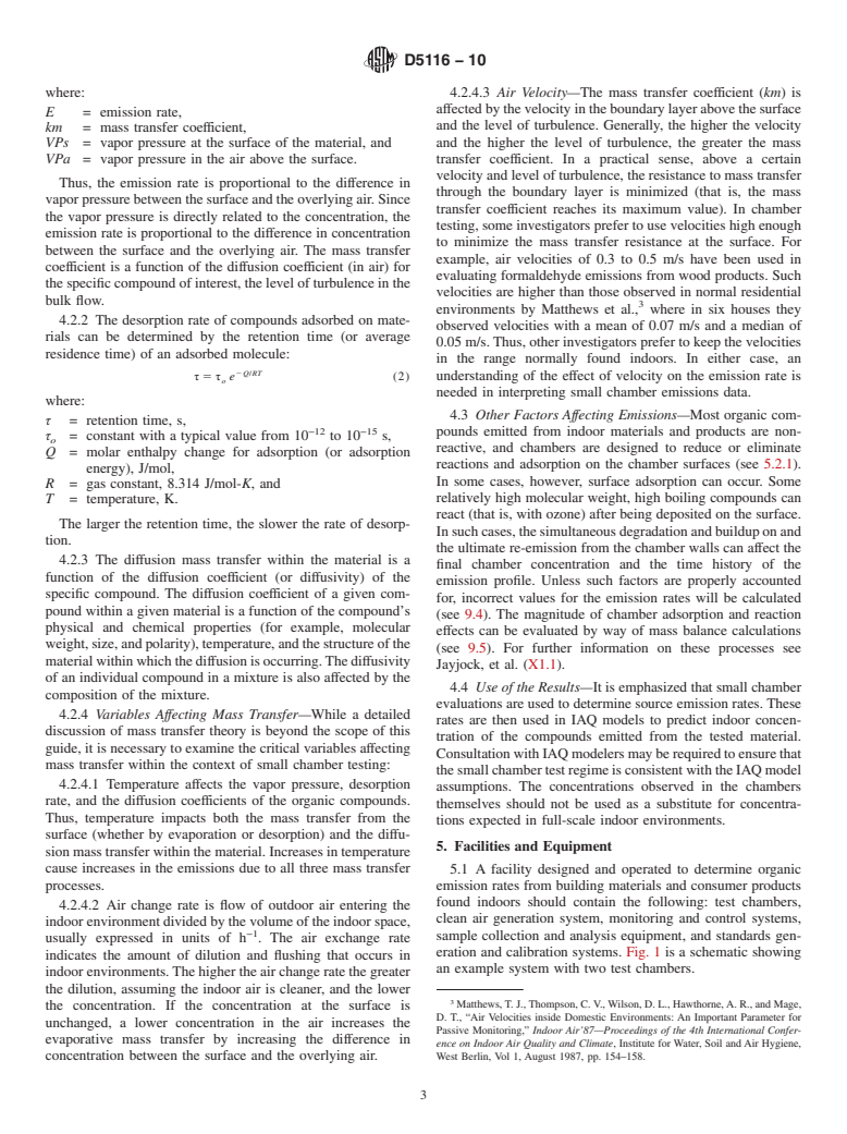 ASTM D5116-10 - Standard Guide for Small-Scale Environmental Chamber Determinations of Organic Emissions From Indoor Materials/Products