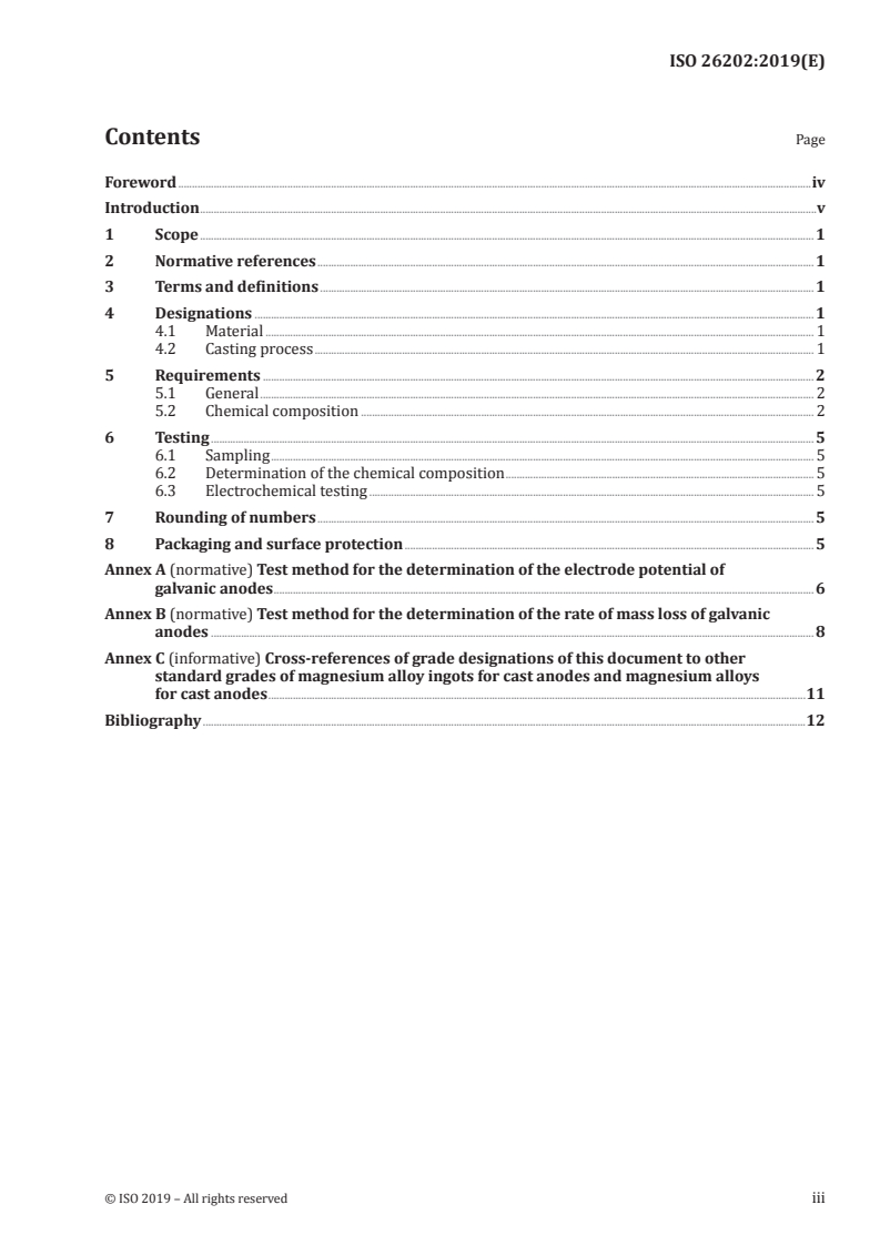 ISO 26202:2019 - Magnesium and magnesium alloys — Magnesium alloys for cast anodes
Released:10/31/2019