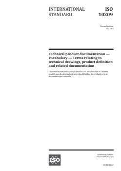 ISO 10209:2022 - Technical product documentation — Vocabulary — Terms relating to technical drawings, product definition and related documentation
Released:2/28/2022 - Page 1 preview