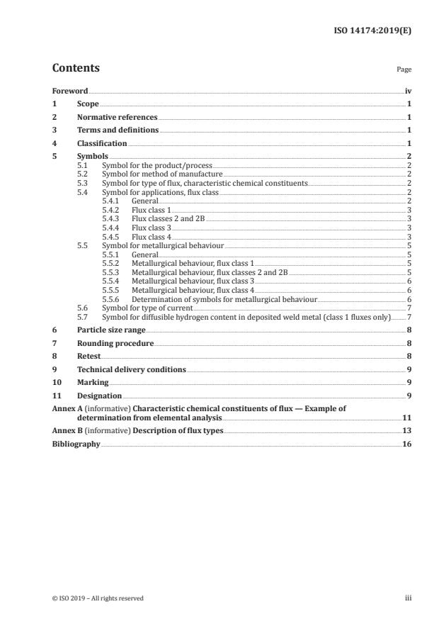 ISO 14174:2019 - Welding consumables -- Fluxes for submerged arc welding and electroslag welding -- Classification