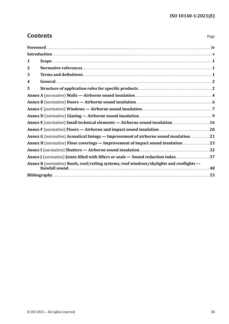 ISO 10140-1:2021 ISO 10140-1:2021 - Acoustics — Laboratory measurement of sound insulation of building elements — Part 1: Application rules for specific products
Released:5/6/2021