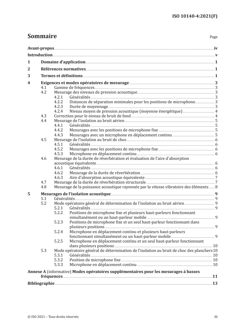ISO 10140-4:2021 - Acoustique — Mesurage en laboratoire de l'isolation acoustique des éléments de construction — Partie 4: Exigences et modes opératoires de mesurage
Released:4/16/2021
