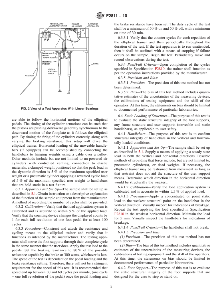 ASTM F2811-10 - Standard Test Methods for Evaluating Design and Performance Characteristics of Elliptical Trainers