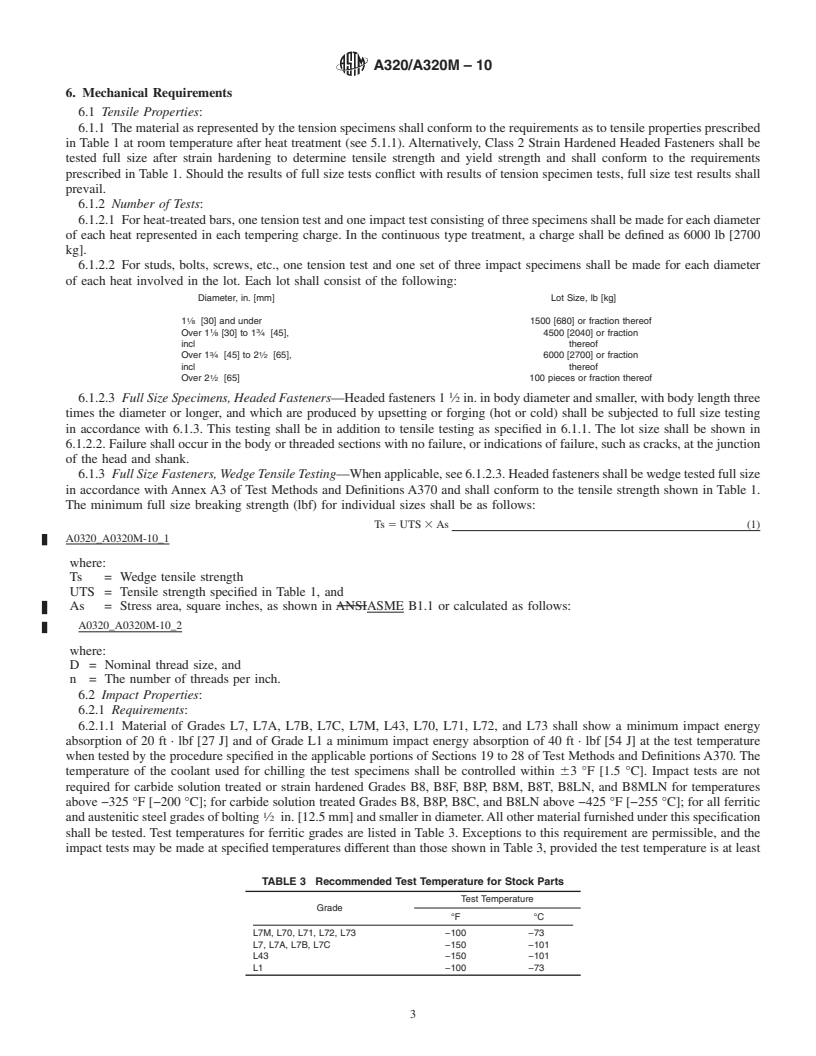 REDLINE ASTM A320/A320M-10 - Standard Specification for  Alloy-Steel and Stainless Steel Bolting for Low-Temperature Service