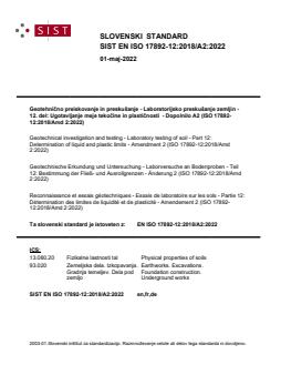 EN ISO 17892-12:2018/A2:2022 EN ISO 17892-12:2018/A2:2022 - Page 1 preview