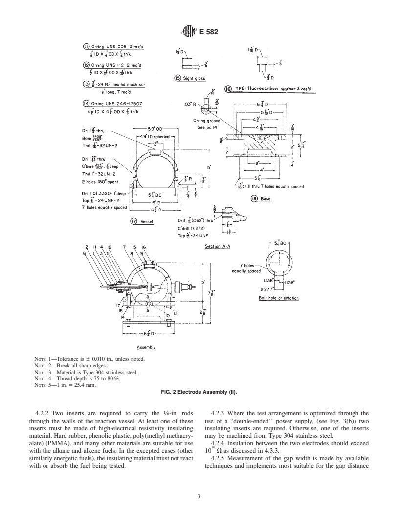 ASTM E582-88(1999) - Standard Test Method for Minimum Ignition Energy and Quenching Distance in Gaseous Mixtures