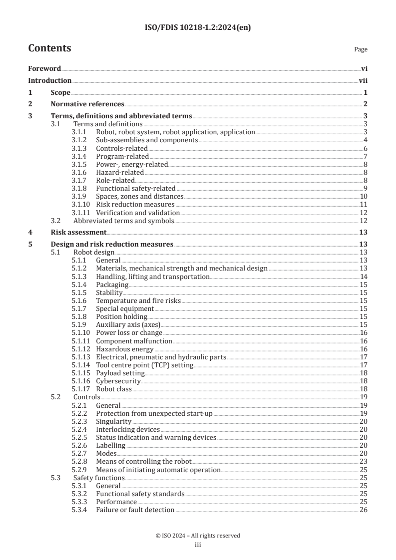 ISO/FDIS 10218-1.2 - Robotics — Safety requirements — Part 1: Industrial robots
Released:7. 10. 2024