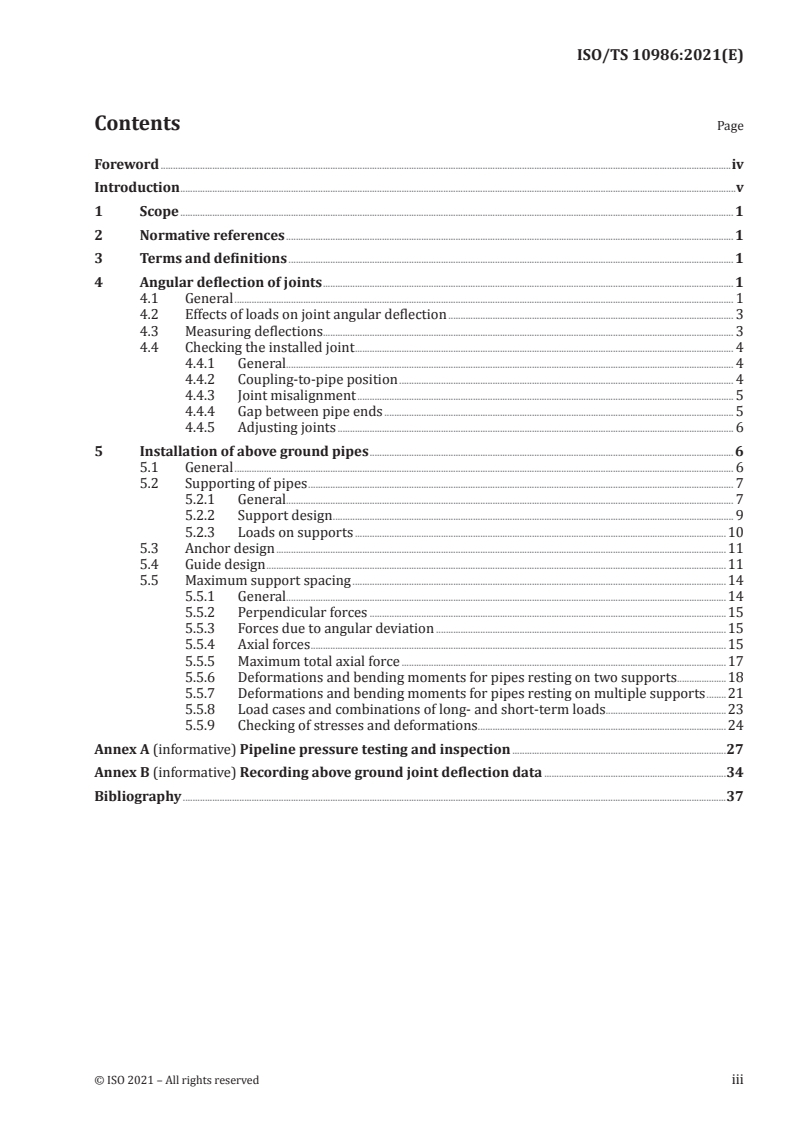 ISO/TS 10986:2021 - Plastics piping systems — Glass-reinforced thermosetting plastics (GRP) pipes — System design of above ground pipe and joint installations without end thrust
Released:8/2/2021