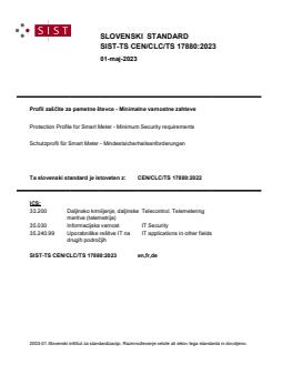 TS CEN/CLC/TS 17880:2023 - BARVE - Page 1 preview